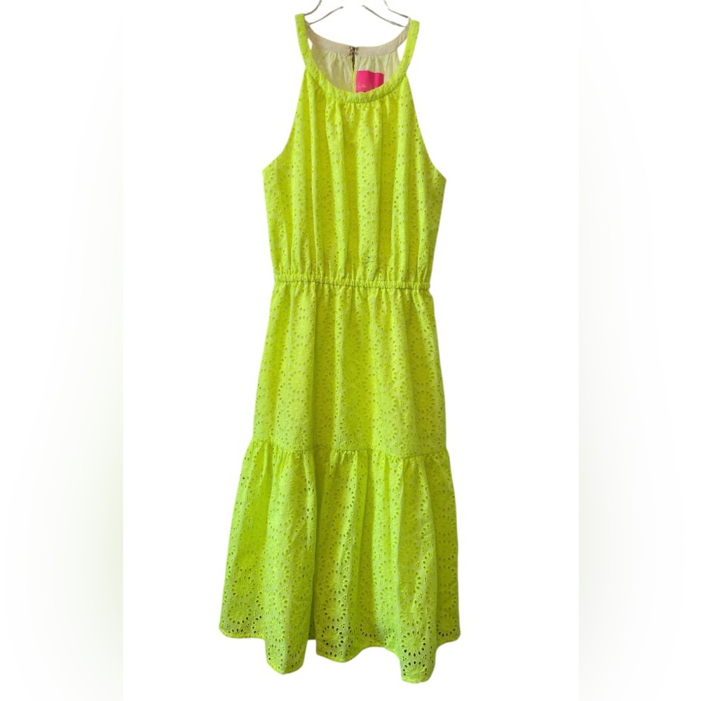 Lilly Pulitzer Neon Green Eyelet Dress